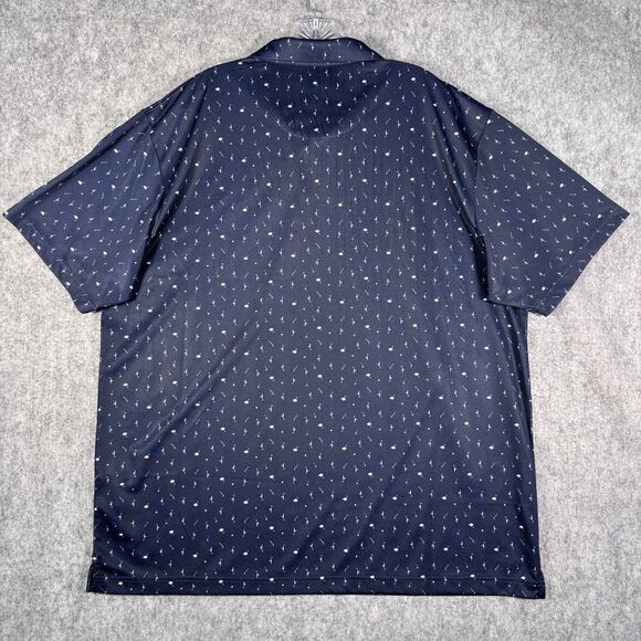Callaway Shirt Mens Size 2XL Blue Opti Dri Polo Short Sleeve Golf Martinis Tees - Picture 10 of 10
